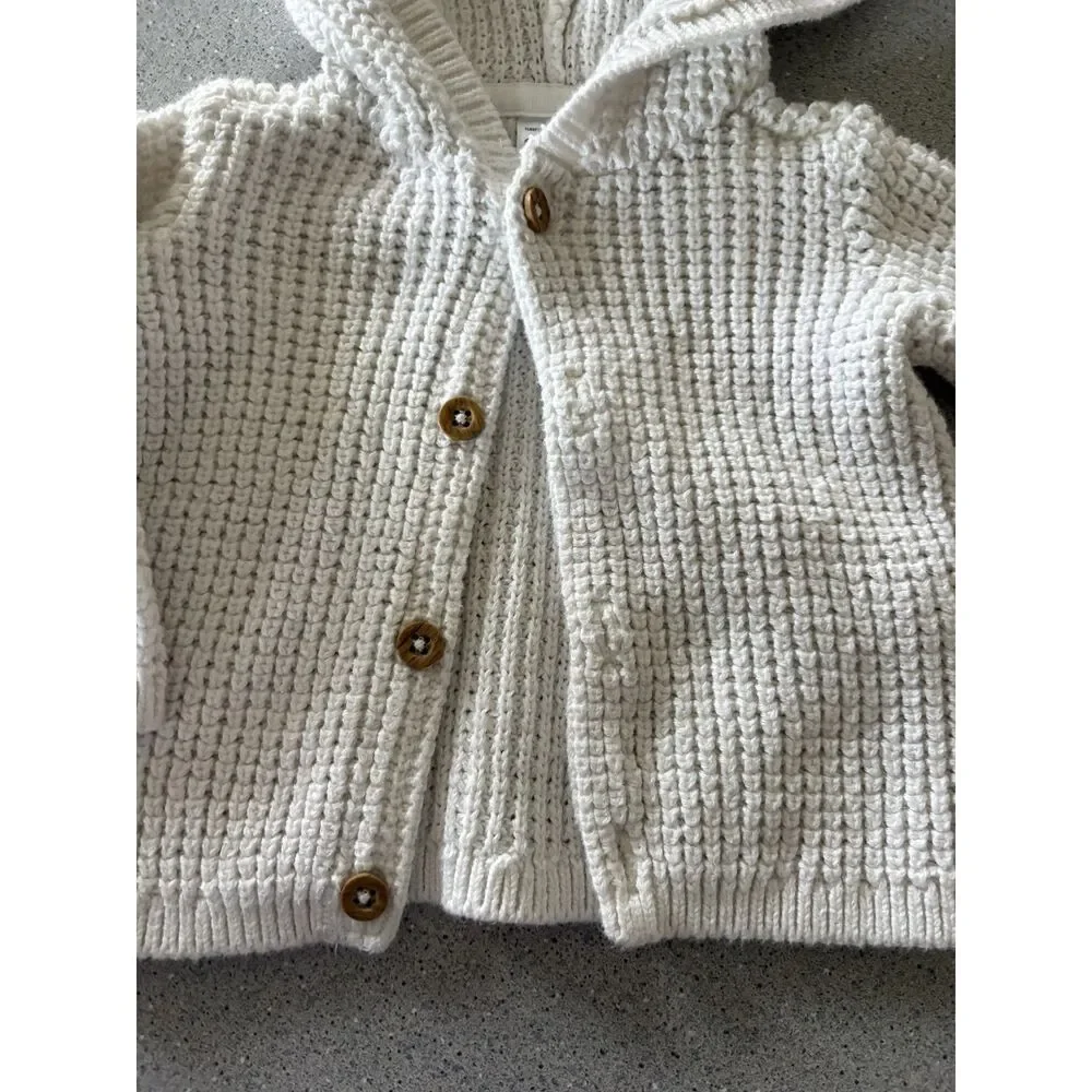 Carter's White Knit Sweater Jacket Size 3 Months